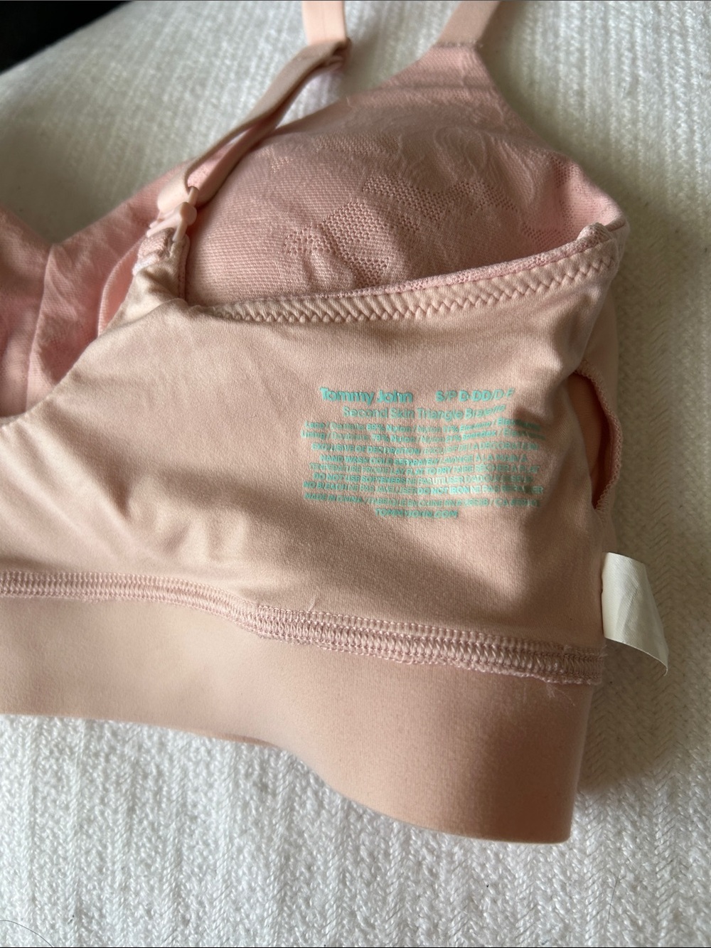 Tommy John Blush Pink Seamless Wireless Bralette